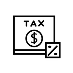 tax icon stock vector illustration flat design