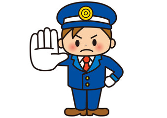 ストップ,警官,禁止,注意,違反,警告,中止,危険,止まれ,警察官,取り締まり,交番,ダメ,公務員,交通安全,パトロール,職業,制服,男性,仕事,手,掌,全身,人物,日本人,警備員,逮捕,警察,お巡りさん,ポリス,止める,危ない,てのひら 
