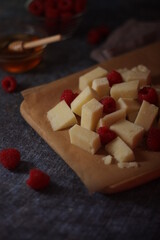 Pecorino romano - hard cheese from Lazio region, Italy	