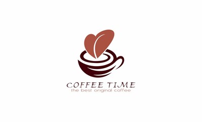 coffee time concept design coffee shop logo