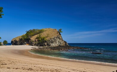 Sandy beach in Asia, perfect spot for dream vacation. 
Koka Beach, Sikka Regency, East Nusa Tenggara, Flores, Indonesia .