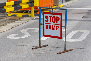 Sign Stop Ramp