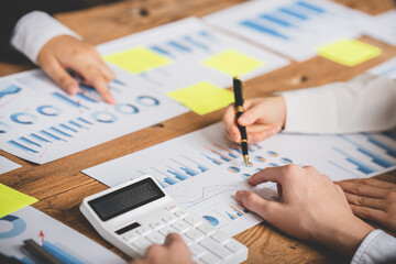 The financiers are calculating personal taxes for their customers.