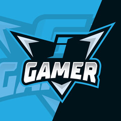 initial letter esport logo illustration design, gaming initial mascot logo, esport team logo ideas © widoko