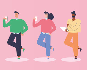 three UI and UX designers