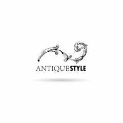 Hand drawn ornament decorative element. Logo design, vector illustration