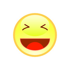 Emoji, Smiley joy, Vector drawing
