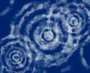 Tie dye cloth texture blue white and indigo abstract background