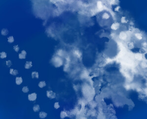 Tie dye cloth texture blue white and indigo abstract background