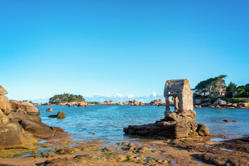 Beach of Ploumanach in Perros-Guirec, C&ocirc;tes d'Armor, Brittany, France