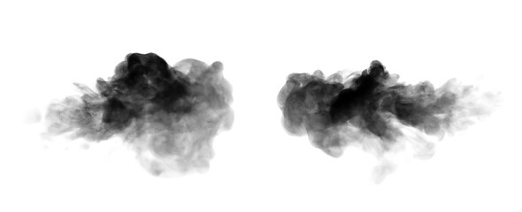 fumée vapeur isolé fond blanc