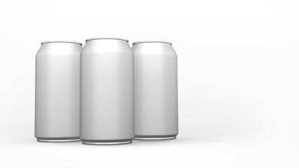 3D illustration drink can mockup with blank space  rendering object for mockup