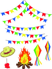 Obraz premium set of colorful ribbons