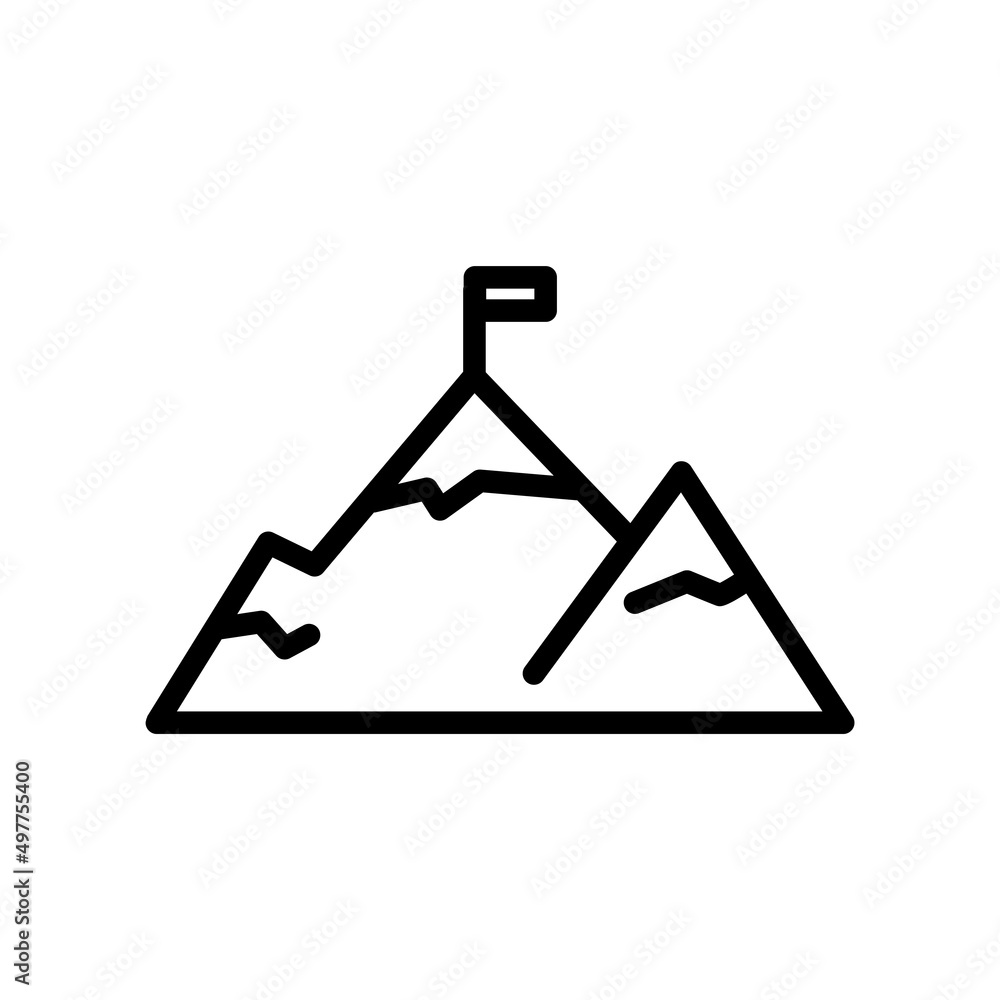 Poster mountain icon. line icon style. simple design editable. simple symbol illustration. design template 