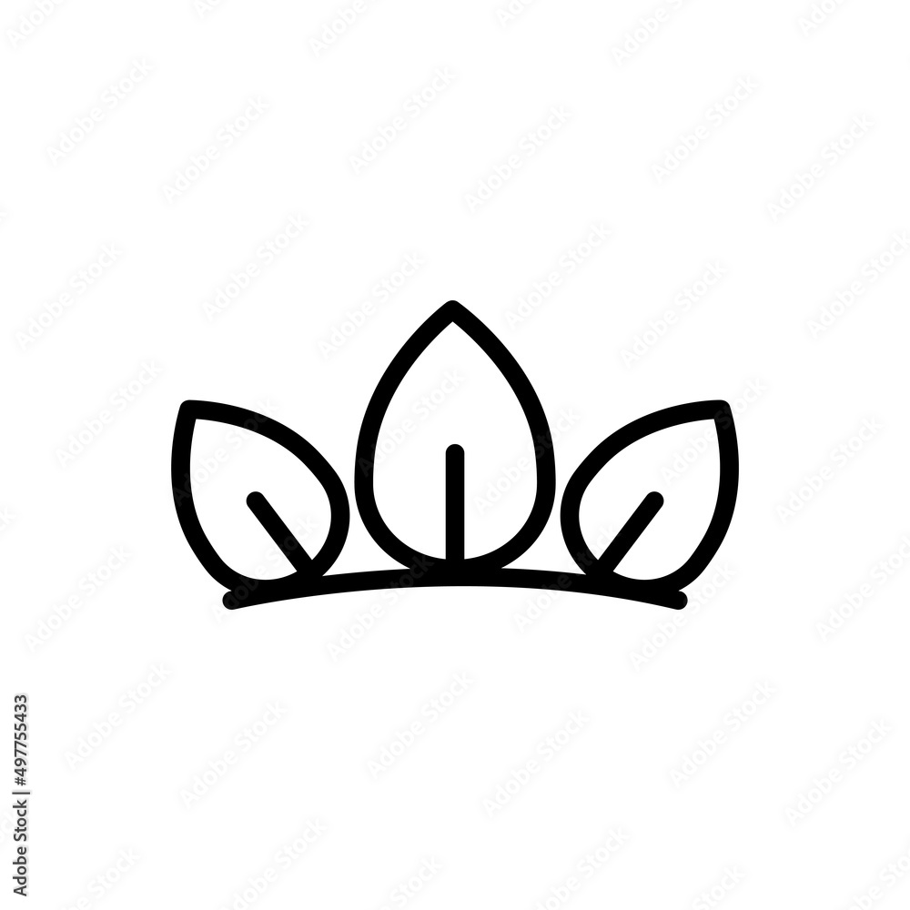 Aufkleber leaf icon. suitable for ecology symbol. line icon style. simple design editable. simple symbol illus