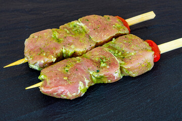 Bbq marinaded pork skewer