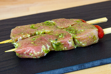 Bbq marinaded pork skewer