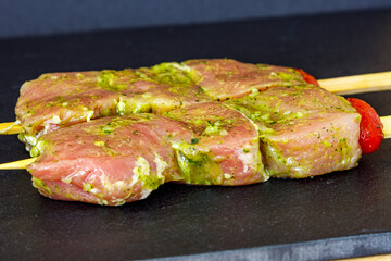 Bbq marinaded pork skewer