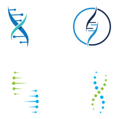 DNA vector logo. Modern medical logo, with vector illustration template design