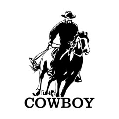 Fototapeta na wymiar cowboy illustration icon logo design vector 