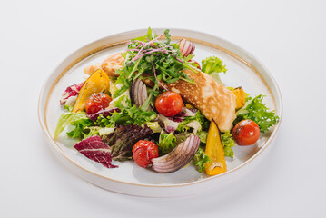 Vegetarian dish with vegetables, greens, salad, healthy food