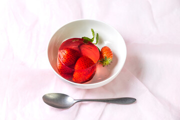 いちごのデザート　 red strawberries 