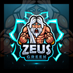 Zeus mascot. esport logo design