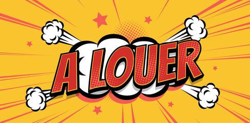 Fototapeta premium bannière bd à louer