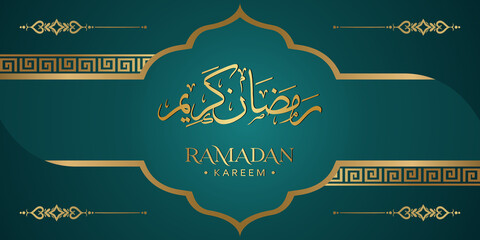 Ramadan Kareem Background Design. Vector illustration for greeting cards, posters and banners.