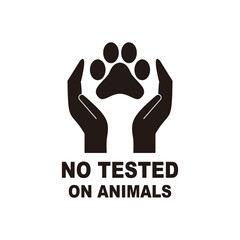 not tested on animals, icon vector, cruelty free design	