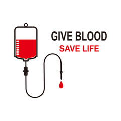 Give blood poster design vector illustration on white background	