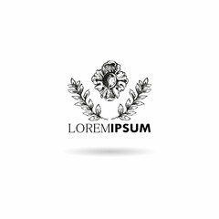 Hand drawn ornament decorative element. Logo design, vector illustration