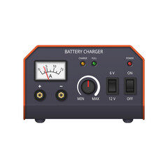 Fototapeta premium Charger for car batteries. Vector illustration.