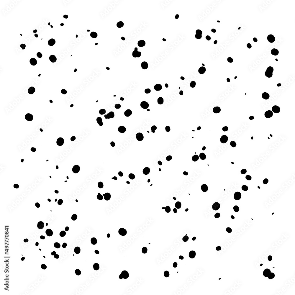 Poster random dots, circles pattern. polka dots, pointillist, stippling background