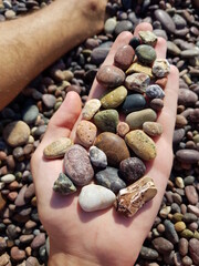 Steine am Steinstrand, Kieselsteine