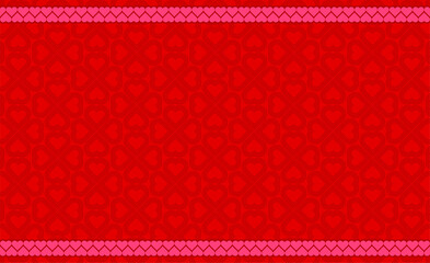 red background with hearts