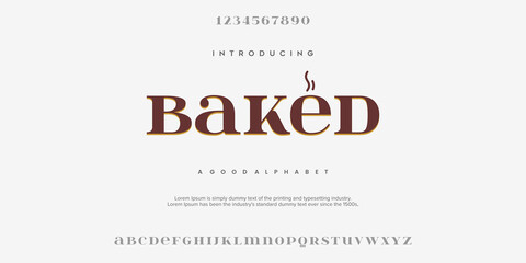 Serif classic design font vector illustration of alphabet letters.