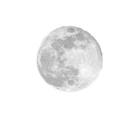 big Full moon on the white background