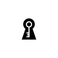 Keyhole and key logo vector template