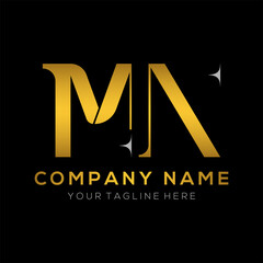 Initial mn letter logo with creative modern business typography vector template. 