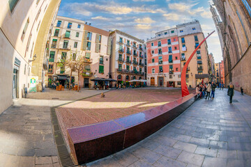 Plaza Fossar de les Moreres, Barcelona, Spain