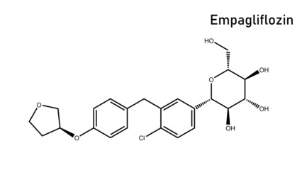 Empagliflozin is in a class of medications called sodium-glucose co-transporter 2 (SGLT2) inhibitors. It lowers blood sugar by causing the kidneys to get rid of more glucose in the urine.