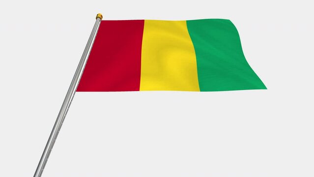 A_loop_video_of_the_Guinea_flag_swaying_in_the_wind_from_below.
