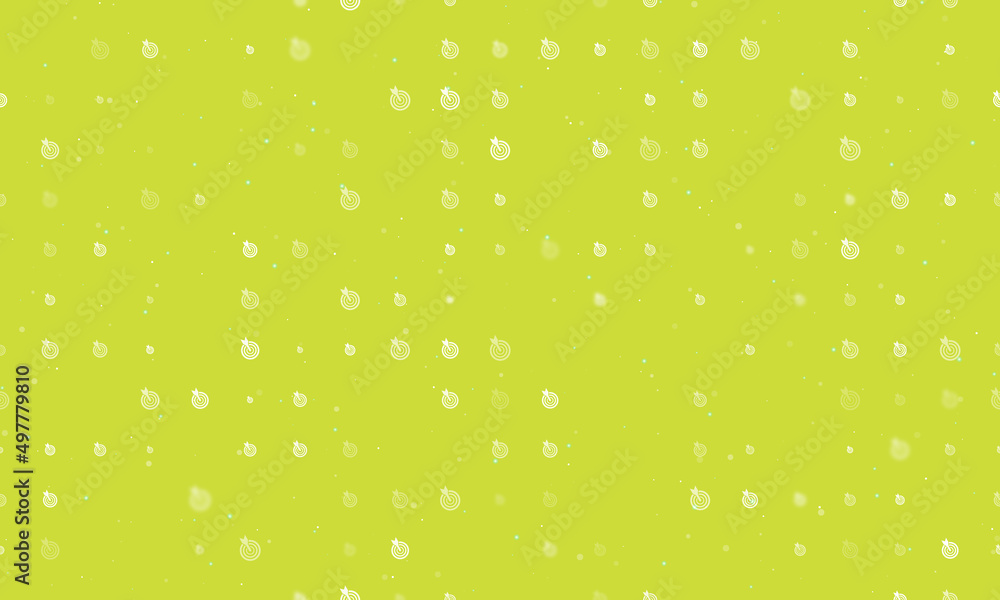 Poster seamless background pattern of evenly spaced white goal symbols of different sizes and opacity. vect