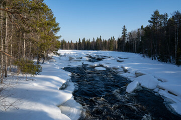 A River in a Snowy Forest