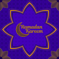 Ramadan kareem background with violet color