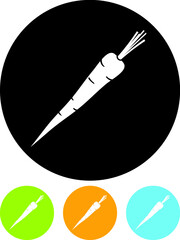 Fresh vegetables. Carrot vector icon isolated