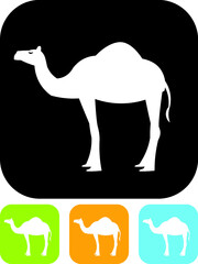Camel silhouette logo vector icon