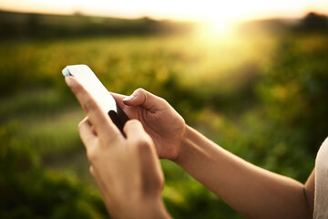 Definitely worth taking a picture. Unrecognizable shot of hands holding a cellphone and taking a...