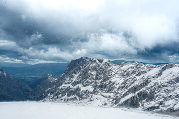 Snow over Urkiola natural park